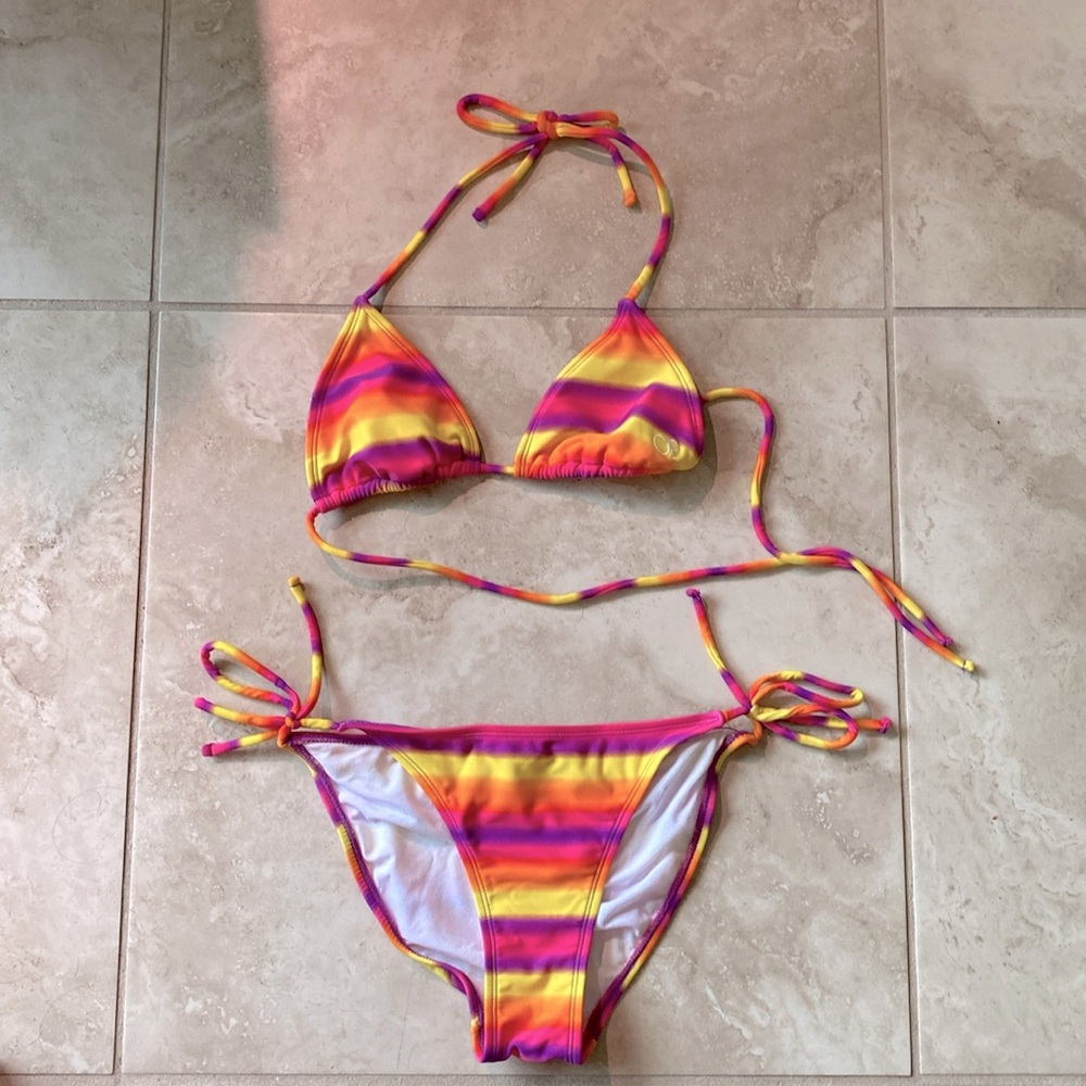 Multi-color string bikini. !!Top XS Bottom MED